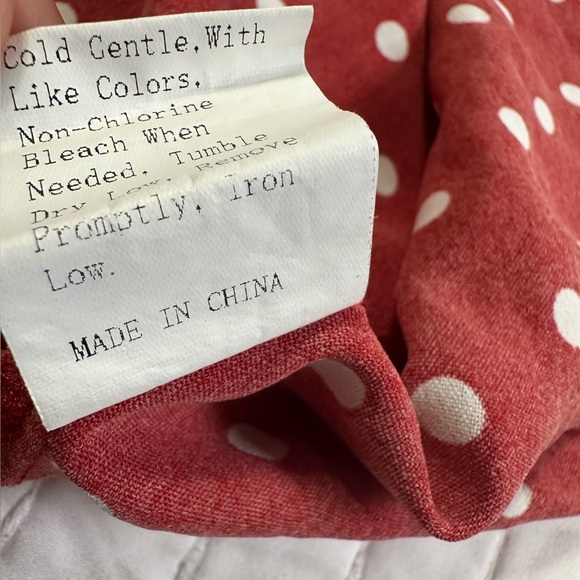 SHEIN Coquette Polka Dot front Tie Shirt Size Medium - Picture 9 of 10